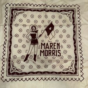 Maren Morris Graphic Bandana - Cream with Dark Brown Print